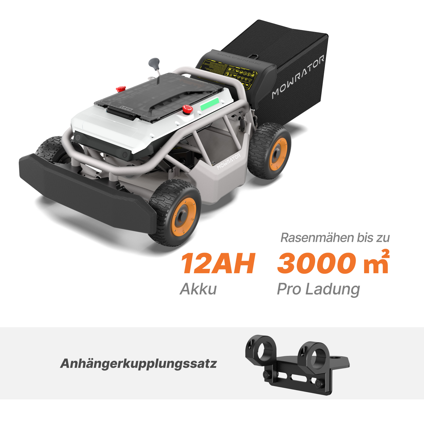 mowrator s1 laub- & rasenmäher 4wd 12ah mäh- & zug-bundle | zeitsparendes kraftpaket