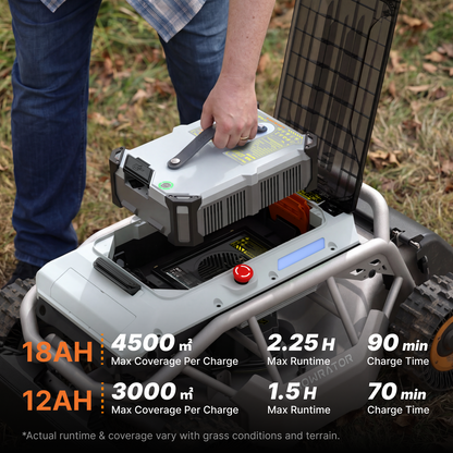 Mowrator S1 Laub- & Rasenmäher 4WD 119% Extreme Steigung Bundle (mit Verformbaren Reifen)