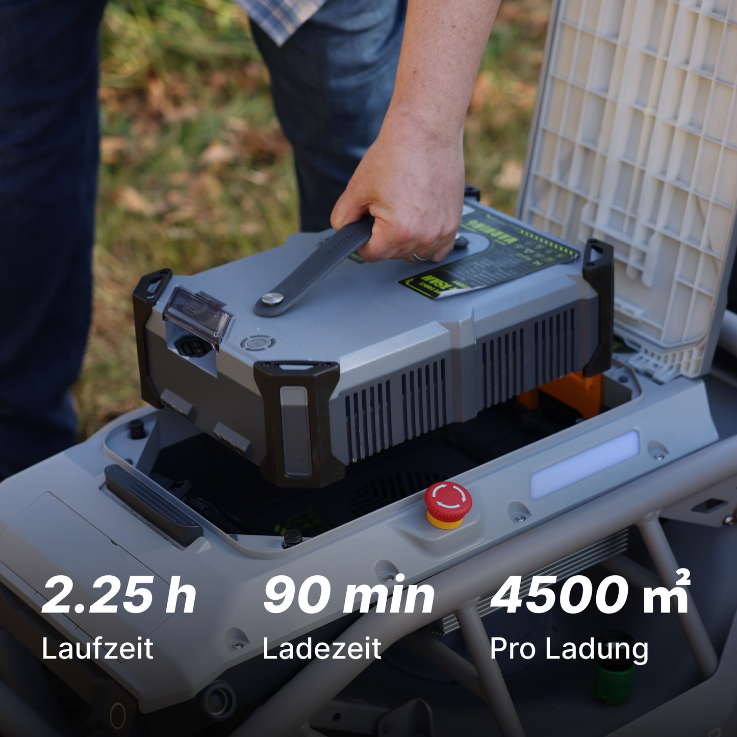 mowrator s1 laub- & rasenmäher 2wd 18ah | für flache rasenflächen