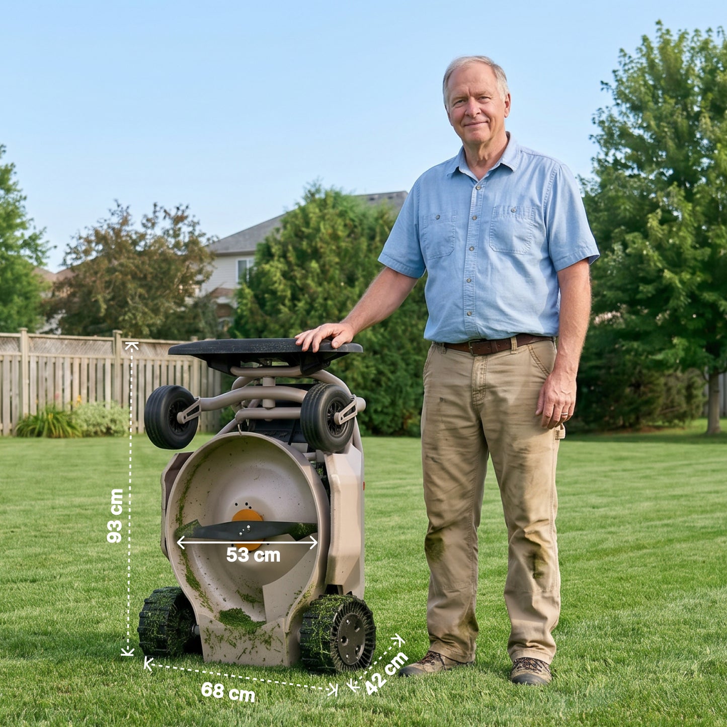 mowrator s1 laub- & rasenmäher 2wd – ferngesteuerter rasenmäher für 45% steigung mit laubhäcksel-saugsystem
