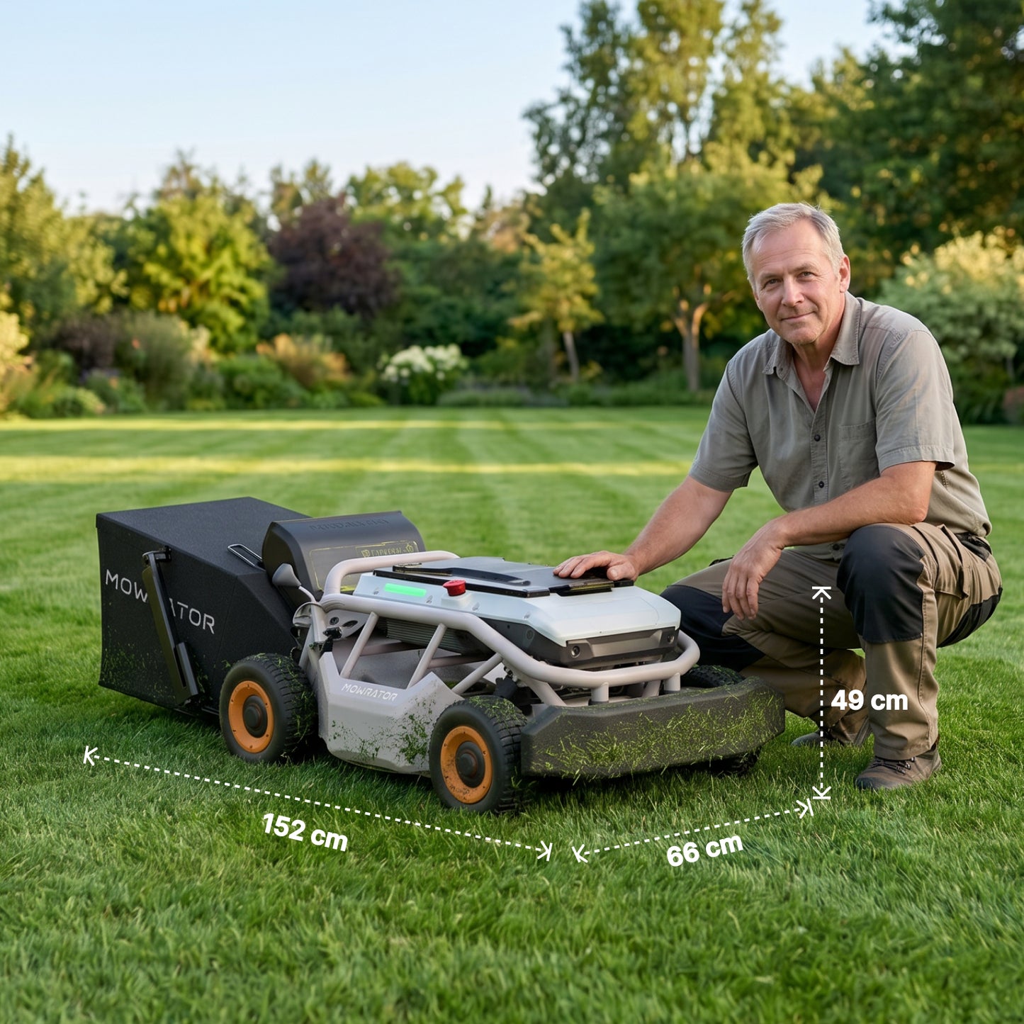 mowrator s1 laub- & rasenmäher 4wd 18ah mäh- & zug-bundle | zeitsparendes kraftpaket