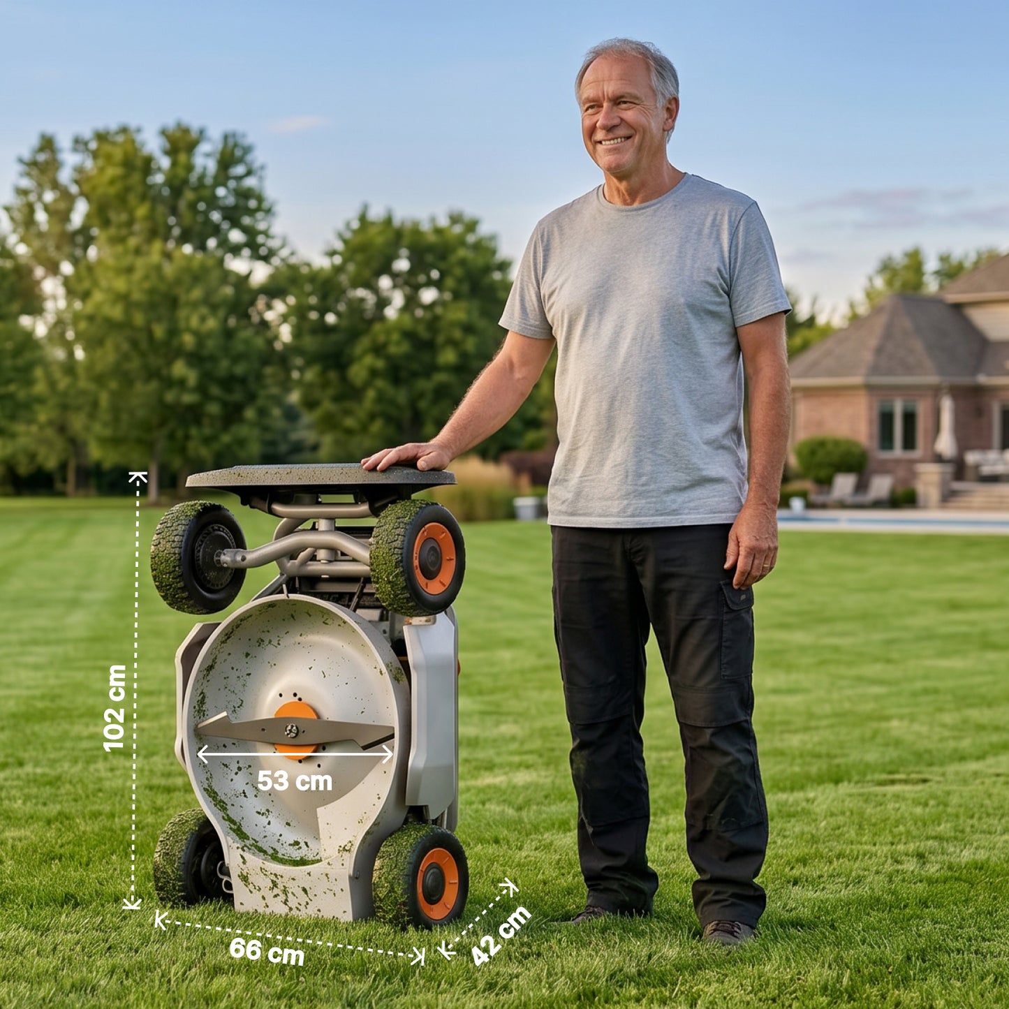 mowrator s1 laub- & rasenmäher 4wd 18ah mäh- & zug-bundle | zeitsparendes kraftpaket
