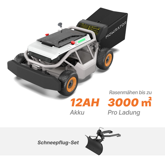 Mowrator S1 Laub- & Rasenmäher 4WD 12Ah Mäh- und Schiebepaket | Schneeräumen & Hangmähen