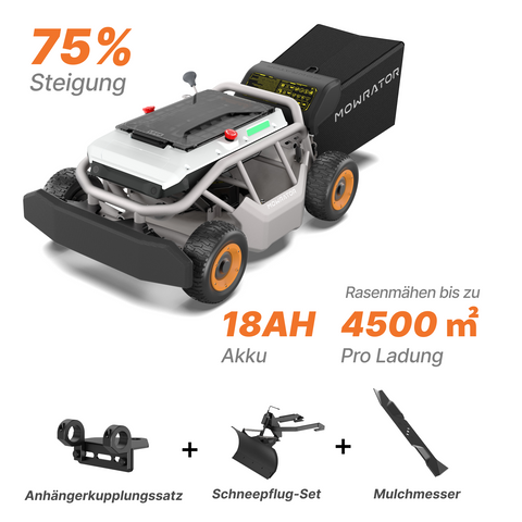 All-Jahres 75% Gefälle Bundle Mit S1 Laub- & Rasenmäher 4WD 18Ah