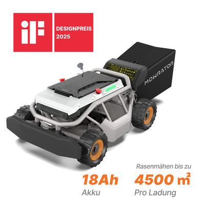 Mowrator S1 Fernsteuerbarer Rasenmäher 4WD 18Ah | 85 % Steigung (Mit Breiten Rädern)