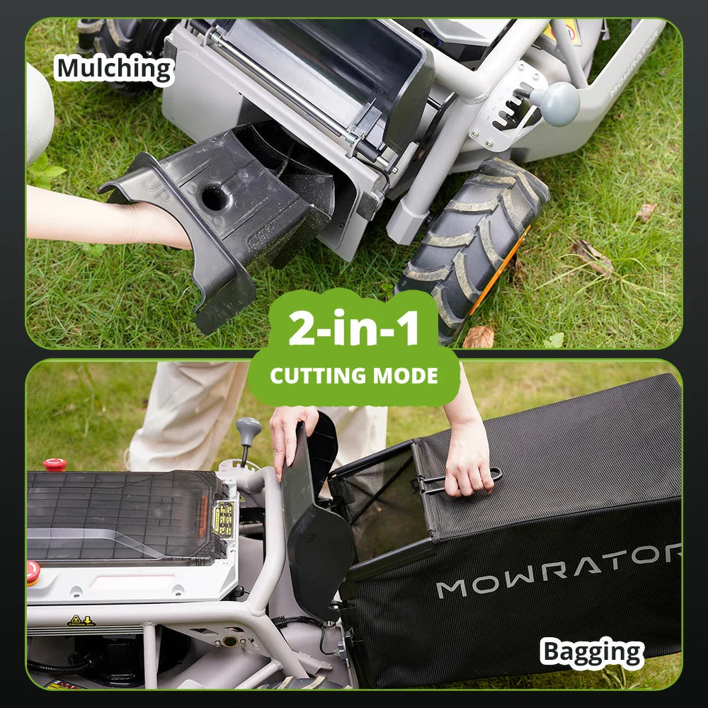 mowrator s1 laub- & rasenmäher 4wd 119% extreme steigung bundle (mit verformbaren reifen)