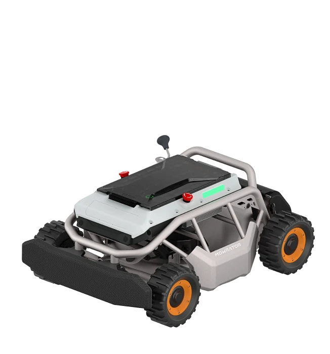Mowrator S1 Fernsteuerbarer Rasenmäher 4WD 18Ah | 85 % Steigung (Mit Breiten Rädern)