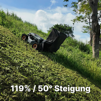 Mowrator S1 Laub- & Rasenmäher 4WD 119% Extreme Steigung Bundle (mit Verformbaren Reifen)