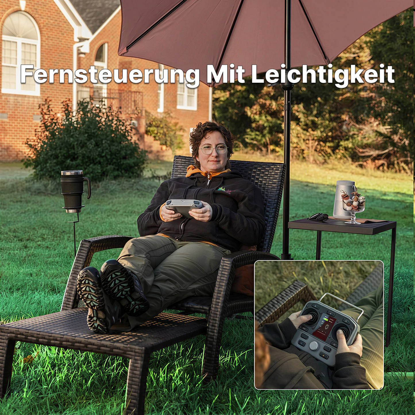 mowrator s1 laub- & rasenmäher 2wd – ferngesteuerter rasenmäher für 45% steigung mit laubhäcksel-saugsystem