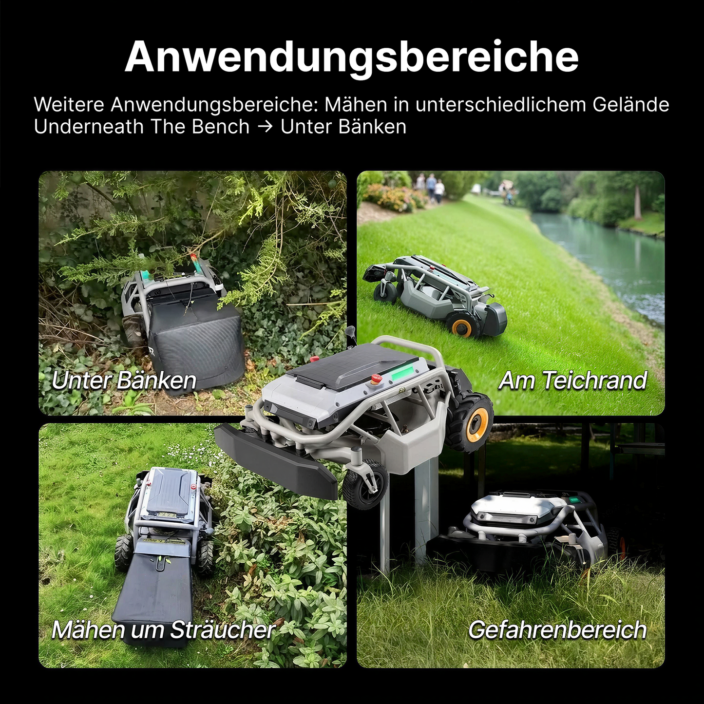 mowrator s1 laub- & rasenmäher 2wd 18ah | für flache rasenflächen