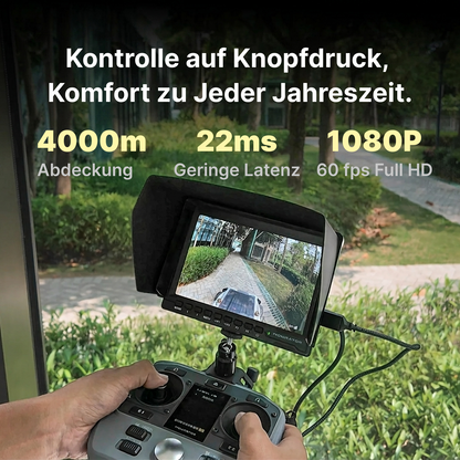 IndoorMow-Bundle: Mowrator S1 Laub- & Rasenmäher 4WD 18Ah 75% Hangmäher + MOWFUN FPV
