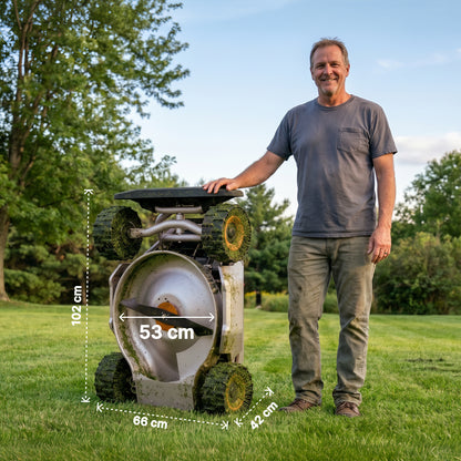 Mowrator S1 Laub- & Rasenmäher 4WD 119% Extreme Steigung Bundle (mit Verformbaren Reifen)